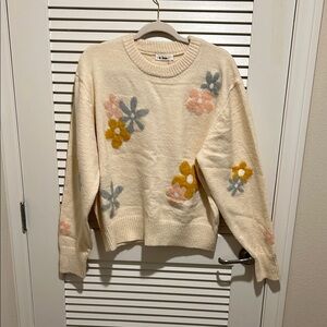 Floral Cream Sweater